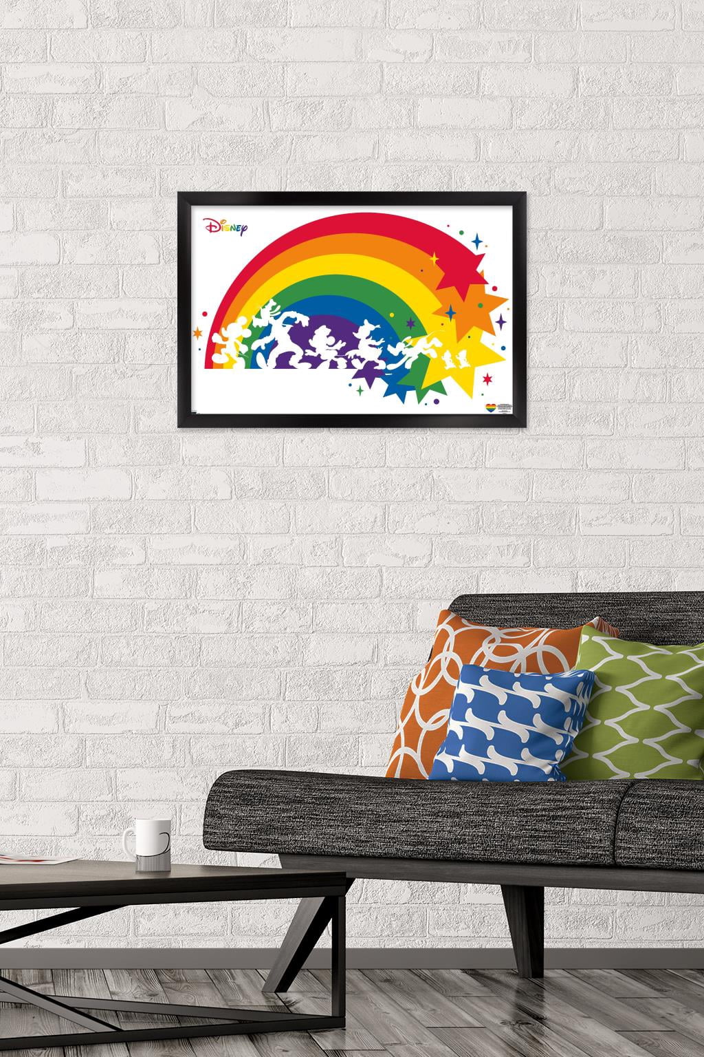 Disney Mickey Mouse & Friends - Rainbow Wall Poster, 14.725" x 22.375" Framed