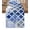 Blue, variant on Yellow Morocco Plaid Short Table Runners 36 Inches, Cotton Linen Fabric Table Runner Dresser Scarf, Distressed Abstract Painted Vintage Tablerunner for Party/Kitchen/Dinner/Wedding Decor 13''x36''