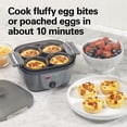 thumbnail image 4 of Hamilton Beach 6-in-1 Egg Cooker for Hard Boiled Eggs, Poached, Omelets, Bites Maker & More, Grey, 4 of 9