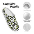thumbnail image 5 of Lsque Soccer and Football Pattern Womens Comfort Cotton on Scuff With Memory Foam and Anti-skid Sole Slipper-35/36, 5 of 7