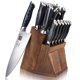 thumbnail image 1 of Set de Cuchillos SHAN ZU Genbu Acero Japonés con Bloque, 1 of 6
