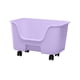 thumbnail image 2 of Cajas de arena para gatos de lados altos, inodoro abierto, cuenco grande para arena de interior Violeta Con Rueda, 2 of 9