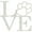 White, variant on Paw Love Glitter Metal Wall Sign Glitter - 9" x 8" White