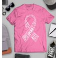 thumbnail image 3 of S4E Men's White Ribbon Word Montage T-Shirt Small Azalea Pink, 3 of 4