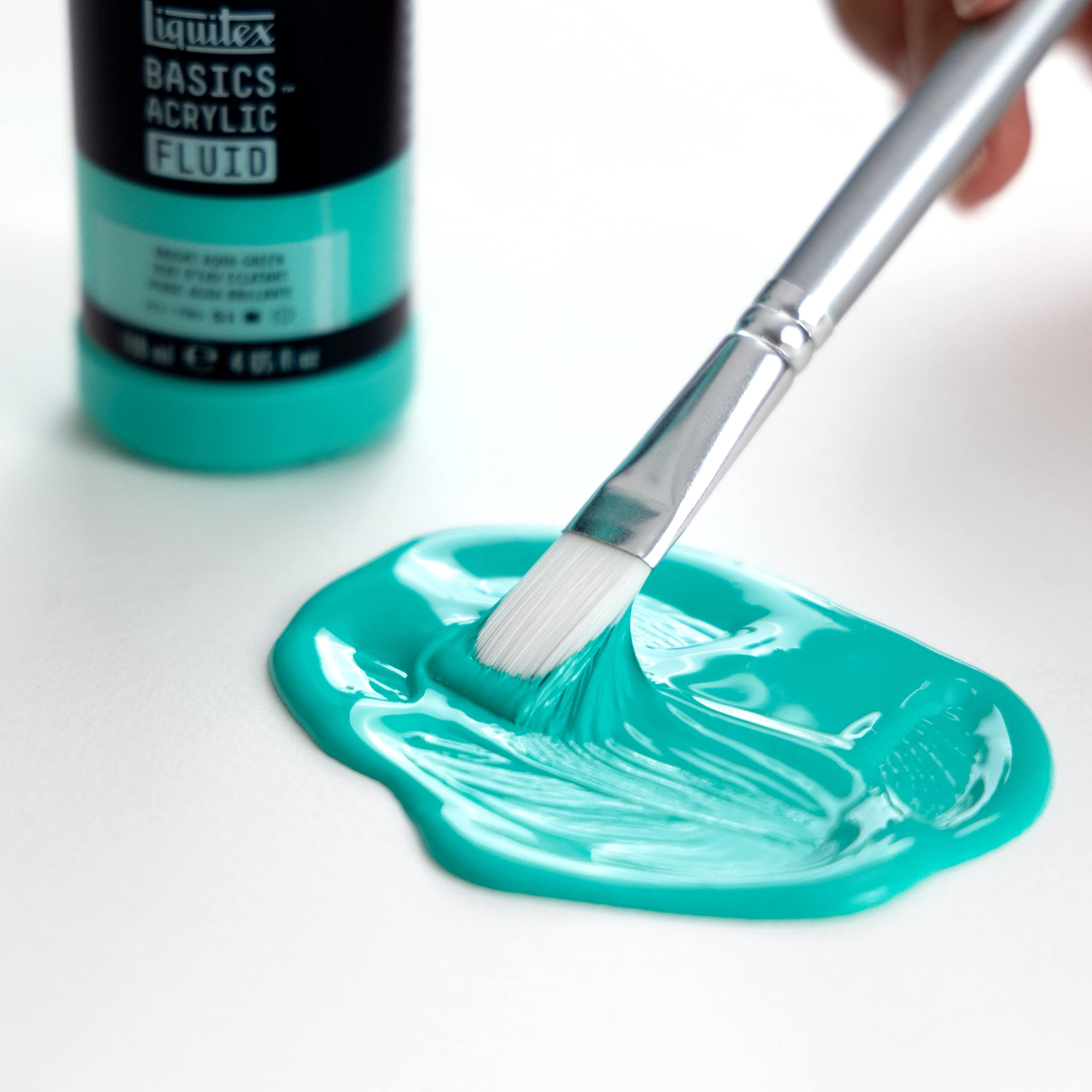 Liquitex BASICS Fluid Acrylic Paint, Basic Colors, 118 mL Bottles, Set of 6