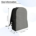 thumbnail image 4 of Haiem Houndstooth Black And White Backpack - Stylish and Durable 15-inch Laptop Backpack with Waterproof Oxford Fabric, 4 of 8