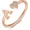 Rose Gold-A, variant on 925 Sterling Silver Heart Initial Ring for Women, Rose Gold Plated Adjustable Alphabet Letter Ring (A–Z)