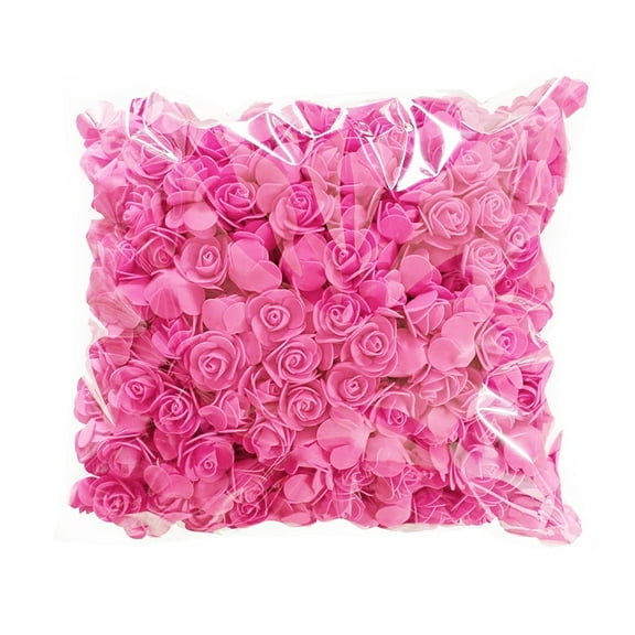 Clearance! 50pcs Elegant Foam Roses 3.5cm PE Foam Rose Artificial Flowers Home Decoration Garland Wedding Valentine's Day DIY Gifts Pink