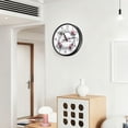 thumbnail image 6 of Voice Activated Clock with Glow Light 12 Inch Large Silent Wall Clock Battery Operated for Home Decor Silver Metallic Decorative Frame, 6 of 8