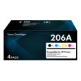 thumbnail image 1 of Paquete de 4 cartuchos de tóner HUEFLOW 206A compatibles con HP 206X, 1 of 9