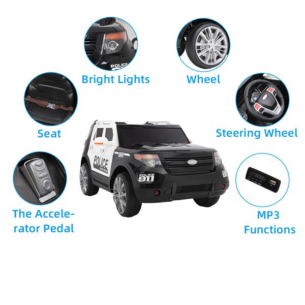 Uenjoy 12V Ride On Cars Electric Cars Motorized Vehicles for Kids, RC Remote Control, LED Lights