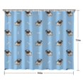 thumbnail image 5 of Cartoon Pug Dog Shower Curtain 84"x72" ,Bathroom Decorative Shower Curtains Set with 12 Hooks,Modern Waterproof Washable Shower Curtain, 5 of 6