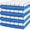 thumbnail image 2 of Nvzi 5 paños de limpieza de microfibra de doble cara para cocina, toalla de limpieza de arañazos con patrón de rayas, 15,74 x 23,62 pulgadas (blanco), 2 of 4