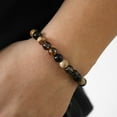 Fashion Sterling Silver Ball Bead Chain Bracelet Natural Stone Beads ...