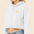 thumbnail image 5 of Dalix Be Kind Embroidered Fleece Cropped Hoodie Cold Fall Winter Women in White M Medium, 5 of 5