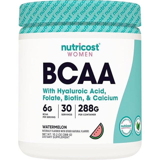 Nutricost Women BCAA | 288 g | 6,000 mg de Aminoácidos por Porción | Recuperación y Rendimiento Muscular Femenino