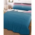 thumbnail image 3 of Quilts Twin Size Bedding Set, Pink Blue Ombre Lightweight Quilted Comforter, Modern Abstract Art Aesthetics Soft Reversible Bedspread Coverlet with Pillow Covers for All Season, 68" x 86", 3 of 7