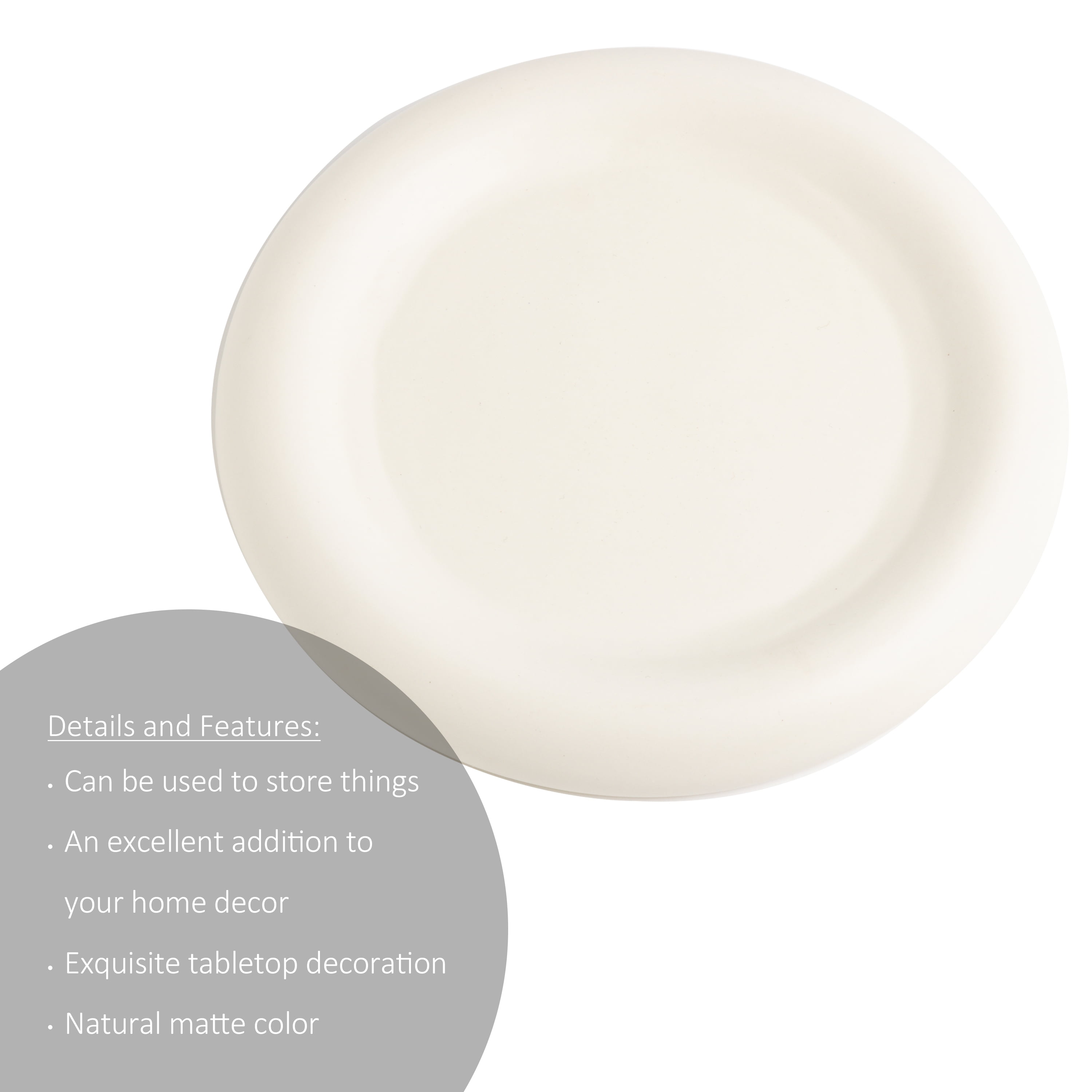 Mainstays By Becky G. & Alejandra 8" Ceramic Decorative Bubble Tray, White