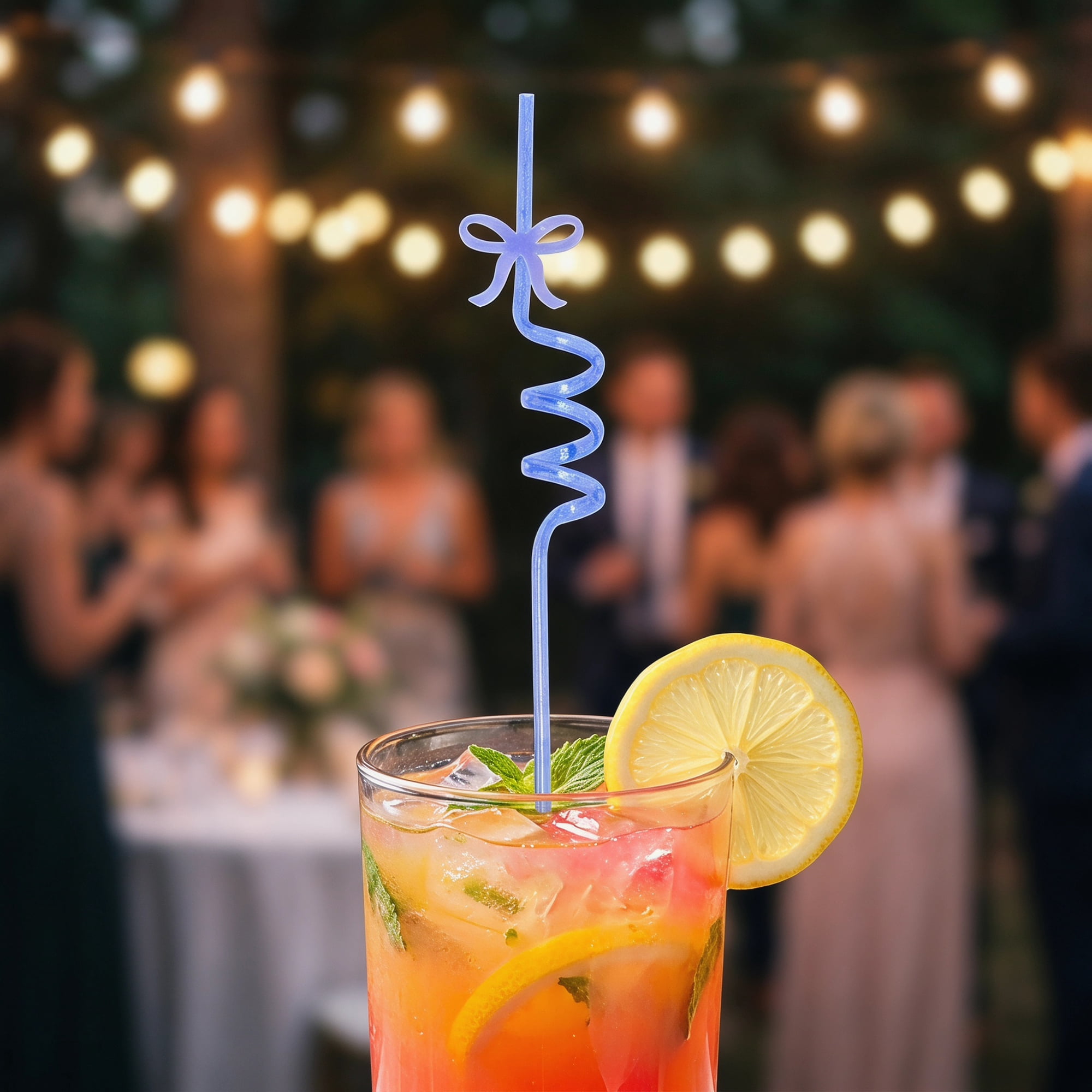 Unique Bargains 10Pcs Reusable Plastic Dishwasher Safe Straws Dark Blue