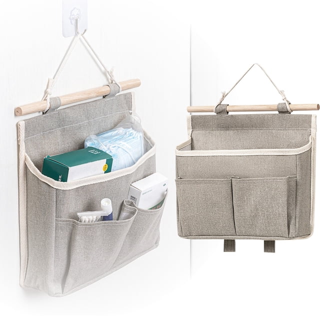 Home Textile Storage Wall Mounted Bag for Bedside and Dormitory—Foldable Hanging Organizer for Student Room Easy Bedside Storage Solution