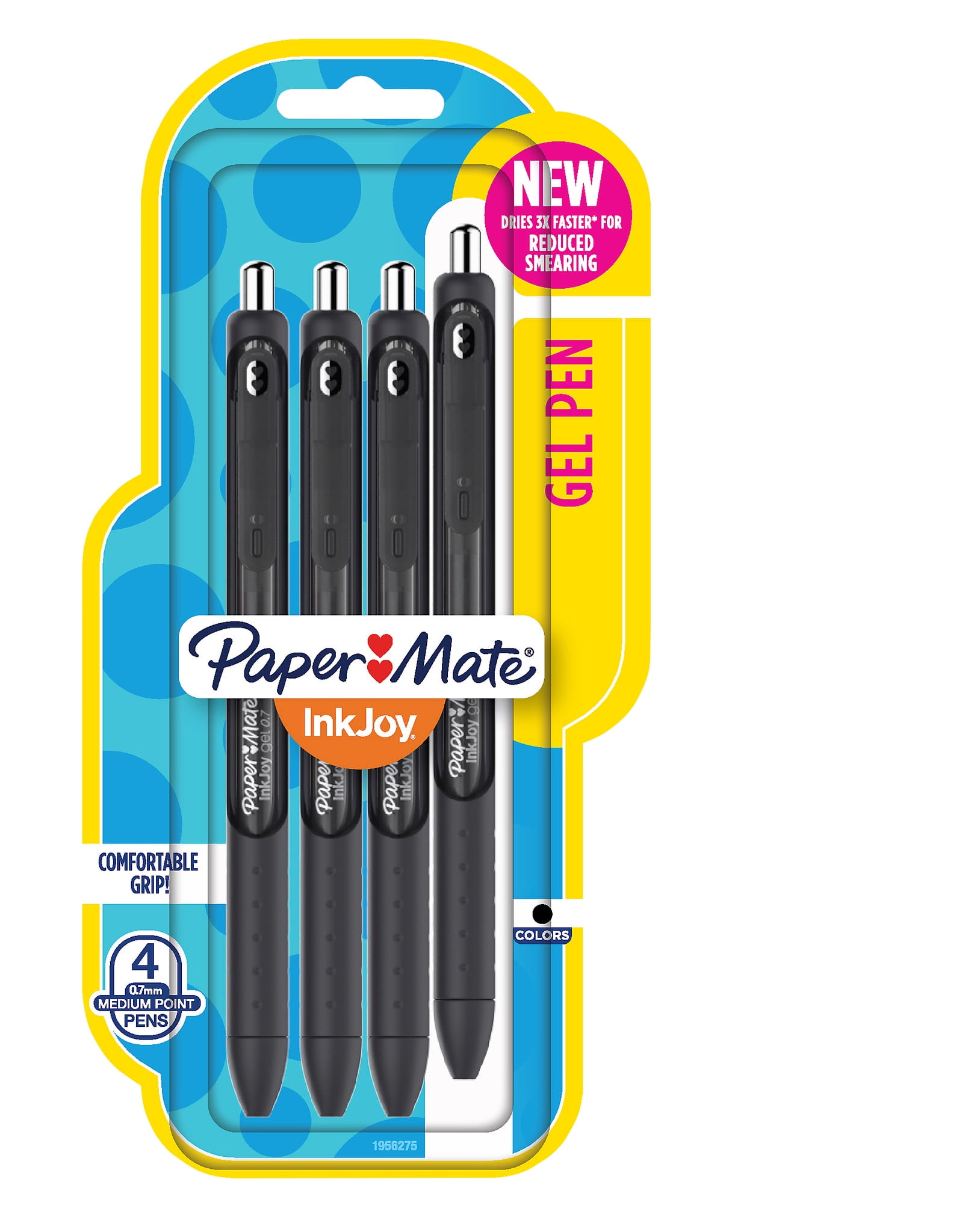 Paper Mate InkJoy Gel Pens, Medium Point, Black, 4 Pack