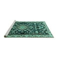 thumbnail image 2 of Ahgly Company Machine Washable Indoor Rectangle Animal Turquoise Blue Traditional Area Rugs, 6' x 9', 2 of 4