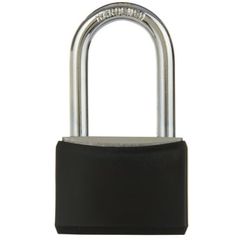 Hyper Tough Covered Aluminum Padlock, 40mm Body with 1-8/16 inch Long Shackle