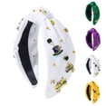 thumbnail image 6 of IDALL Rhinestone Headband Head Bands for Women's Hair Pearl Headbands for Women Flower Crowns for Women Holiday Headbands for Women Mardi Gras Head Piece for Women Christmas Crown Z2 White One Size, 6 of 6