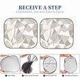 thumbnail image 7 of Multi-Size 2pce Car Front Glass Visor Collapsible Sunscreen No Odor Comfortable For Most Cars Suv Trucks Lightslategray Geometric Lines_2, 7 of 7