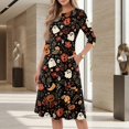thumbnail image 4 of Womens Halloween Dress Pumpkin Skeleton Ghost Funny Scary Quick-Dry Lightweight Retro Halloween Clothing, 4 of 7