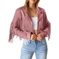 thumbnail image 3 of PRETTYGARDEN Women's Faux Suede Leather Jackets Tassel Motorcycle Cropped Coats Fashion Clothes, 3 of 10