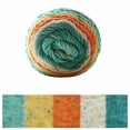 thumbnail image 2 of Toystoory Segmento de hilo de algodón arcoíris de 115g teñido 5 hebras de hilo de algodón de leche DIY tejido a mano sofá cojín almohada hilo Tela de costura y artesanía Mar azul de Sangtian Toystoory HA001410-08, 2 of 6