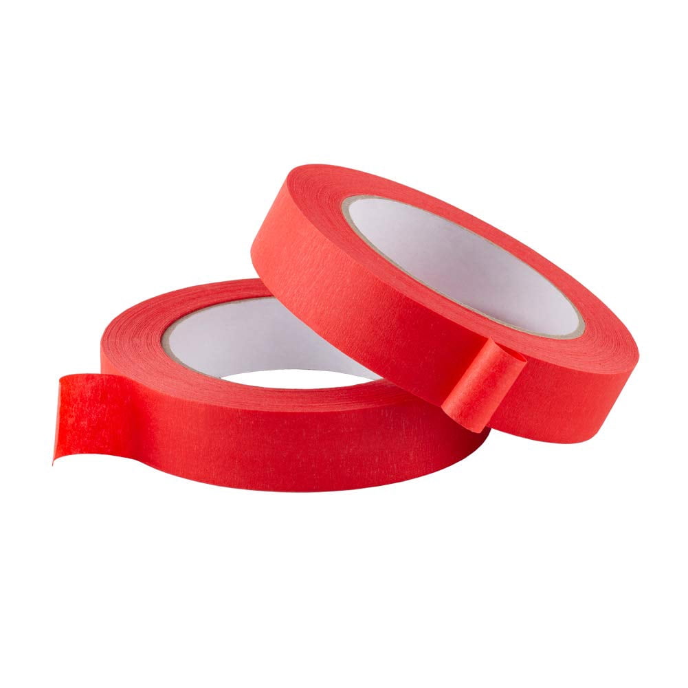 10 Pack Red Painters Tape 1 Inch  Medium Adhesive Masking Bulk Multi 1 X 55 Yards 10 Rolls (550 Total Yards)