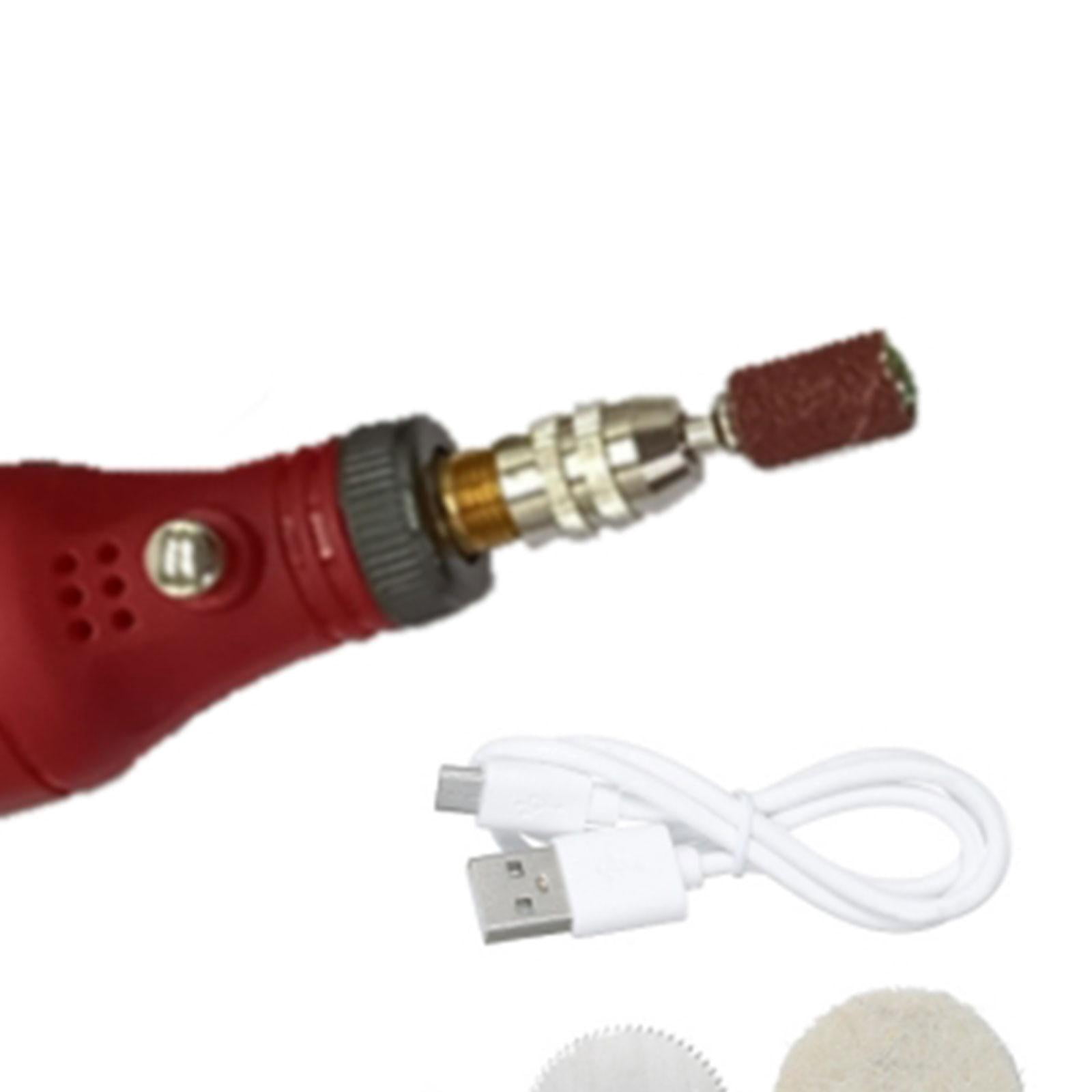 3 Speeds Engraving Pen DIY Tool Set USB Charging Rotary Tool Mini Router Pen for Red