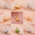 thumbnail image 3 of Faux Anneau de Nez Frog en Forme de U Dessin Animé Zircon Cubique Brillant pour Fête, 3 of 8