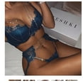thumbnail image 4 of Femmes Sparkle Chain Push Up Soutien-Gorge et Culotte Femmes Bodycon Intimes Lingerie Ensemble Sous-Vêtements, 4 of 5
