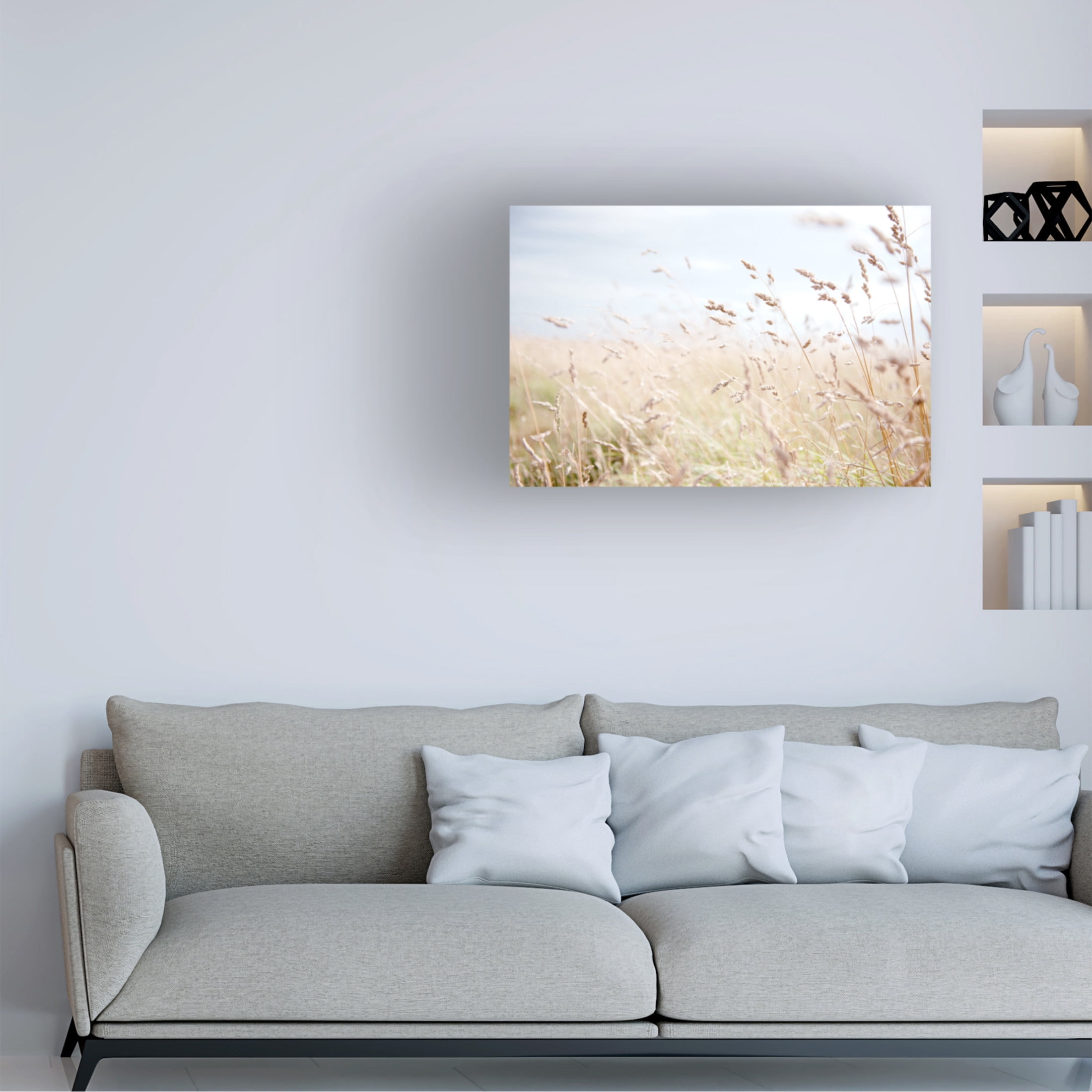 Canvas Wall Art - Tom Quartermaine 'Summer Field' Wall Art for Living Room, Bedroom, or Office Décor by Trademark Fine Art - 47 x 30 Inches