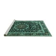 thumbnail image 2 of Ahgly Company Machine Washable Indoor Round Persian Turquoise Blue Traditional Area Rugs, 6' Round, 2 of 4