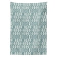 thumbnail image 3 of Ambesonne Geometric Tablecloth Rectangular Table Cover, Oval Doodle, 60"x90", Coconut Turquoise, 3 of 4