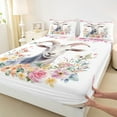thumbnail image 3 of Castle Fairy Farm Animal Goat Full Size Sheets 4-Piece for Teenagers,Colorful Floral Flowers Breathable Bed Sheets,Retro Vintage Aesthetic Lightweight Sheet Sets,Luxury Bedroom Decor, 3 of 7