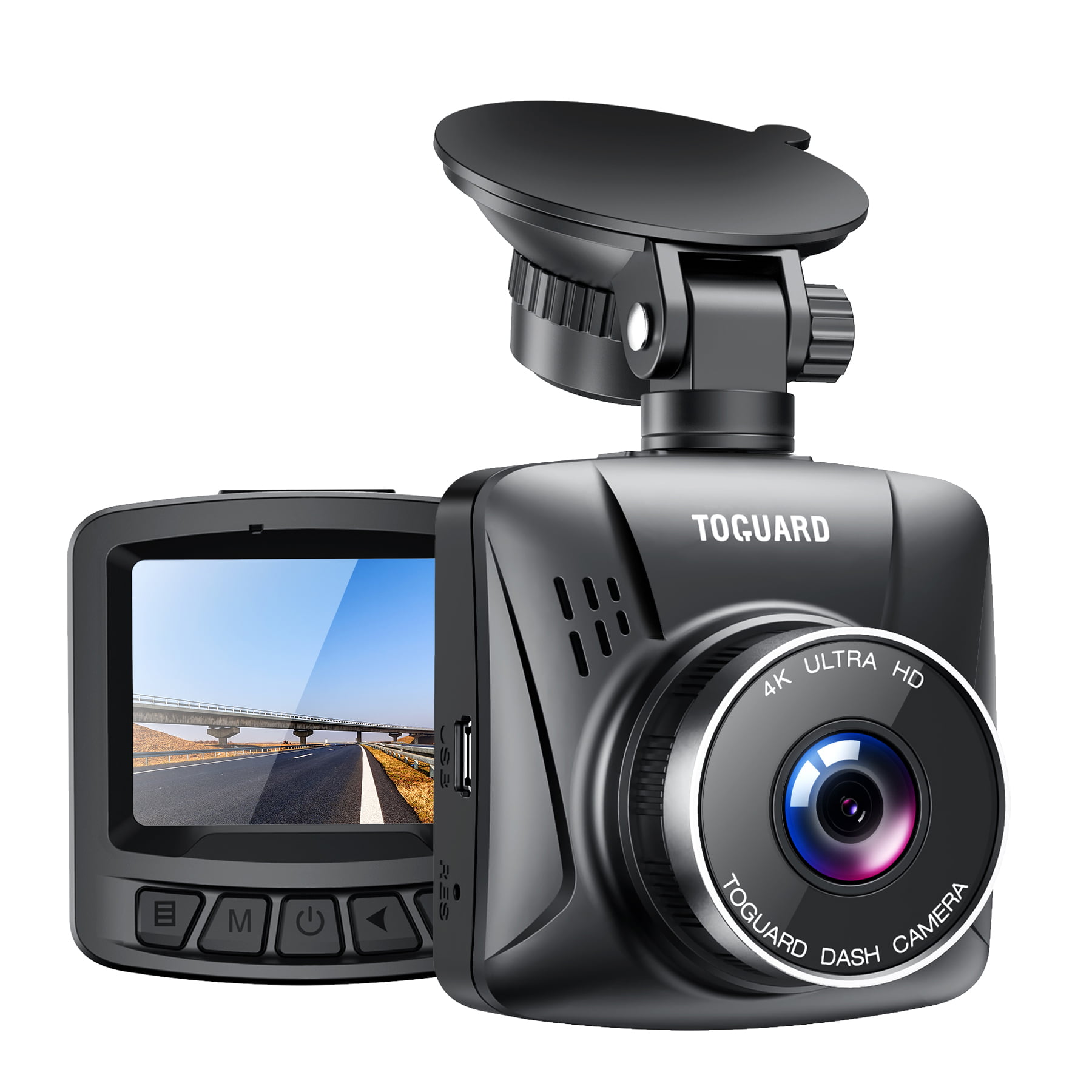 TOGUARD Camera 4K 2160P Dash Cam GPS, 2" LCD Front Dash Camera Vehicle Recorder - Walmart.com