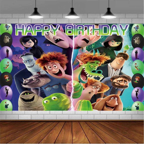 Hotel Transylvania Post Wall Decor Birthday Banner Backdrop Background Party Supplies Taspestry