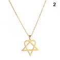 thumbnail image 1 of Classique Simple Heartagram Étoile Coeur Acier Inoxydable Pendentif Bijoux, 1 of 6