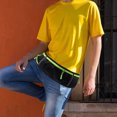 thumbnail image 2 of KALLORY Black Nylon Adjustable Waist Pack with Headphone Hole for Running, Hiking, Sports and Outdoor Activities, 2 of 8