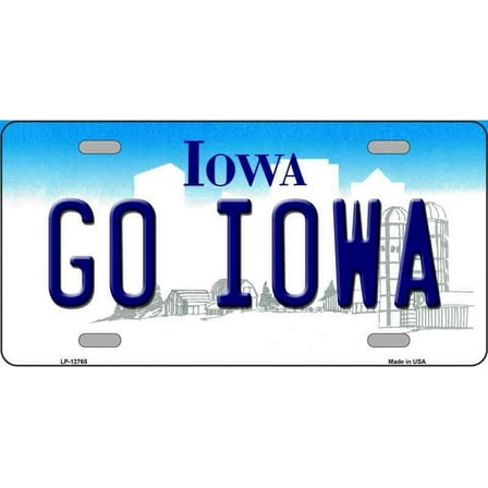 Go Iowa Novelty Metal License Plate LP-12765
