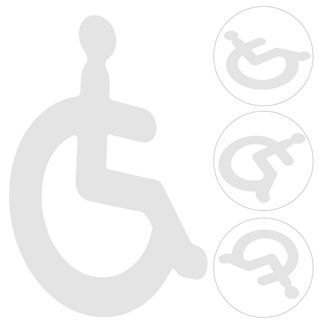 CATIEBYE Acrylic Disabled Wheelchair Restroom Sign for Public Buildings with Easy Installation