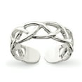 thumbnail image 1 of 925 Sterling Silver Réglable Orteil Anneau Ouvert Midi, 1 of 6