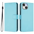 thumbnail image 2 of Compatible with iPhone 14 Wallet Case with RFID Blocking Credit Card Holder, PU Leather Folio Flip Kickstand Protective Shockproof Anti-fall Phone Case Cover Women Men,Skyblue, 2 of 11