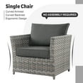 thumbnail image 4 of Vcatnet 10 Pieces Outdoor Patio Furniture Sectional Sofa All-weather Wicker Conversation Set with Fire Pit Table and Coffee Table for Garden,Backyard,Black, 4 of 10