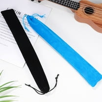 Raindrops 3pcs Suede Flute Storage Bags Drawstring Music Instrument Pouch Soft Recorder Holder Case Portable Instrument Carrier for Flutes Clarinet Drumsticks